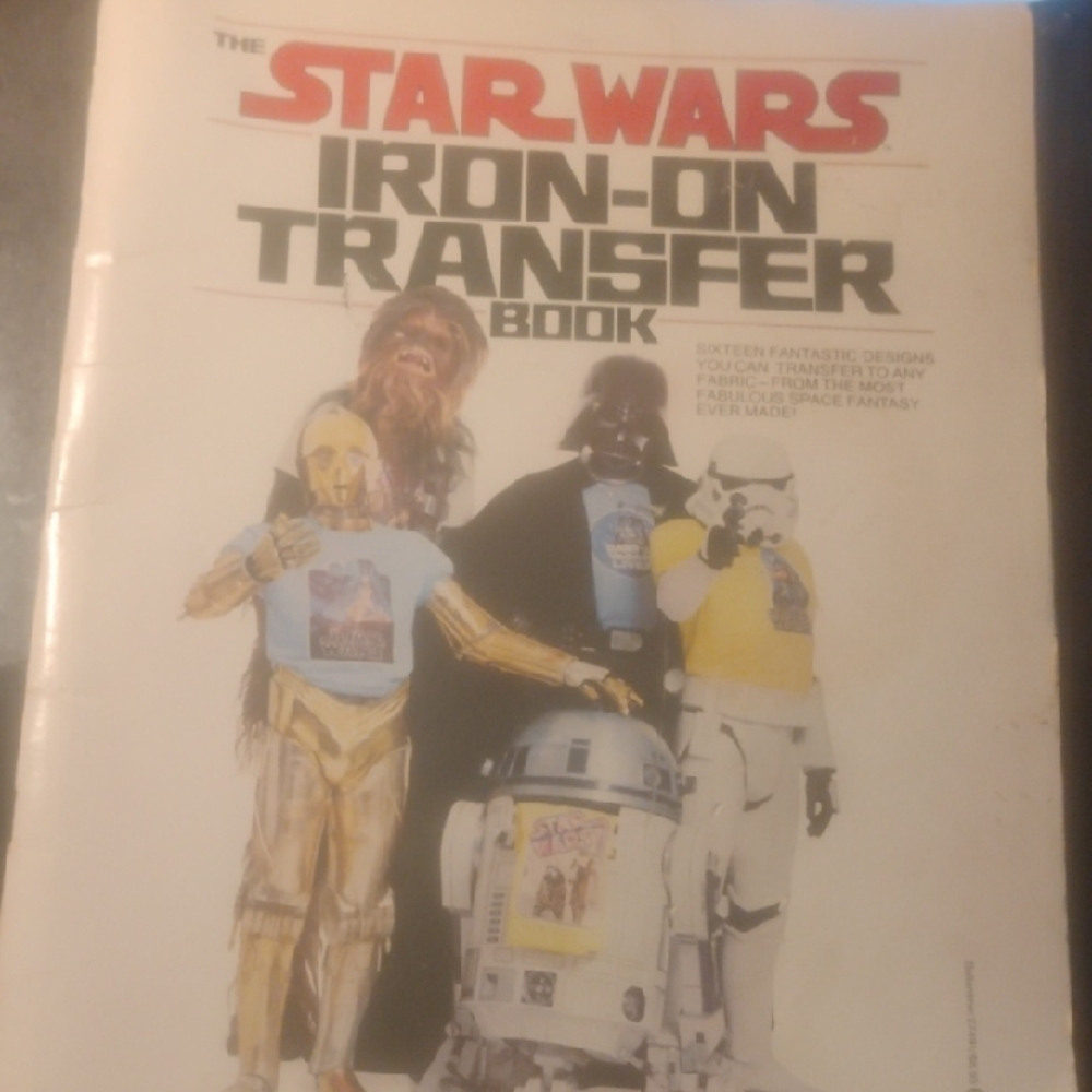 Star Wars 1977 Original Iron-On Transfer Book Complete with Iconic Characters